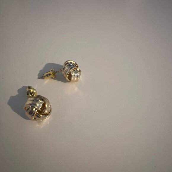 Neiman Marcus 14k Gold Plated Plain Love Knot Earrings - Picture 5 of 6